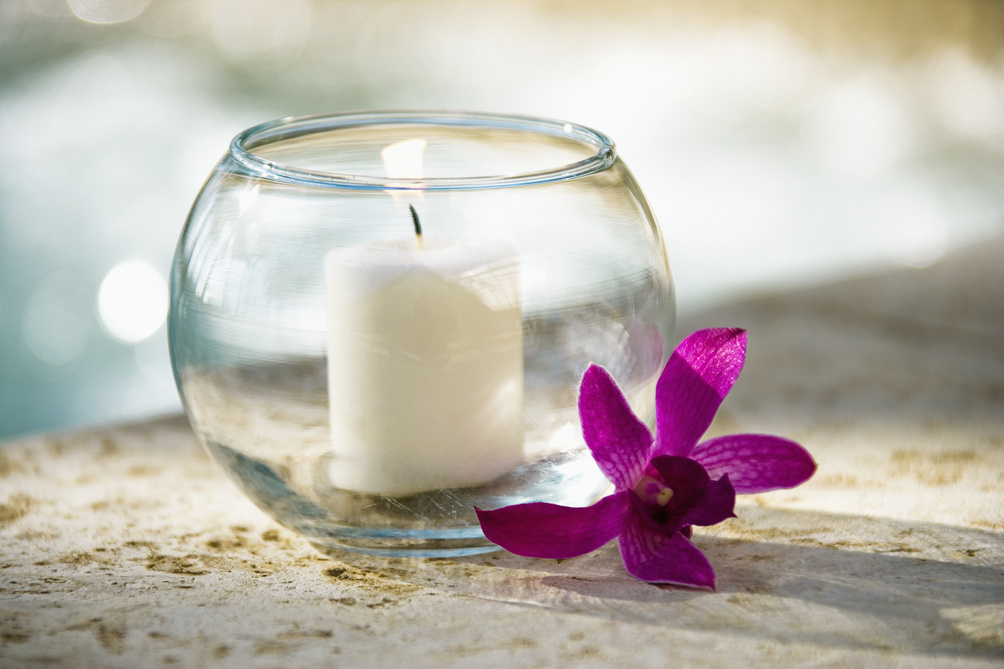 Candle and Orchid