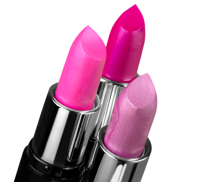 Close up of a Color Lipsticks on White a White Background